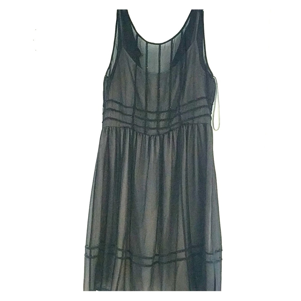 Gorgeous black dress with beading.